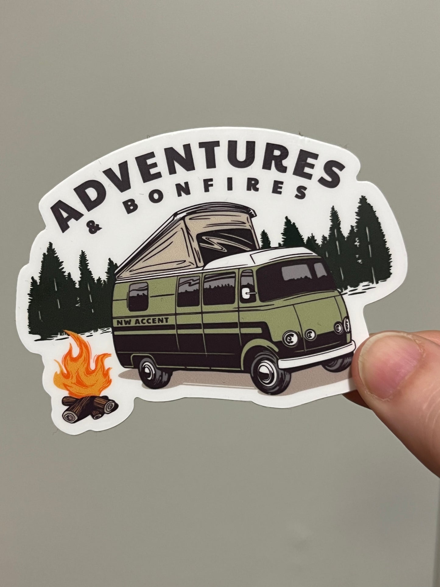 Adventures and Bonfires Sticker
