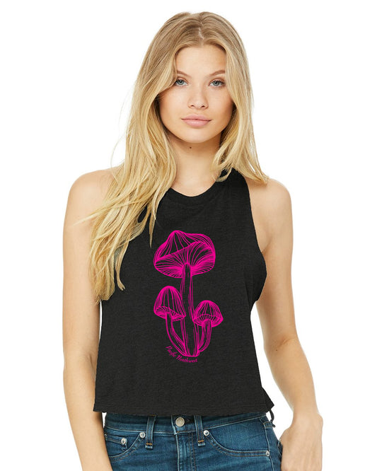 Mushroom Racerback Crop Tank