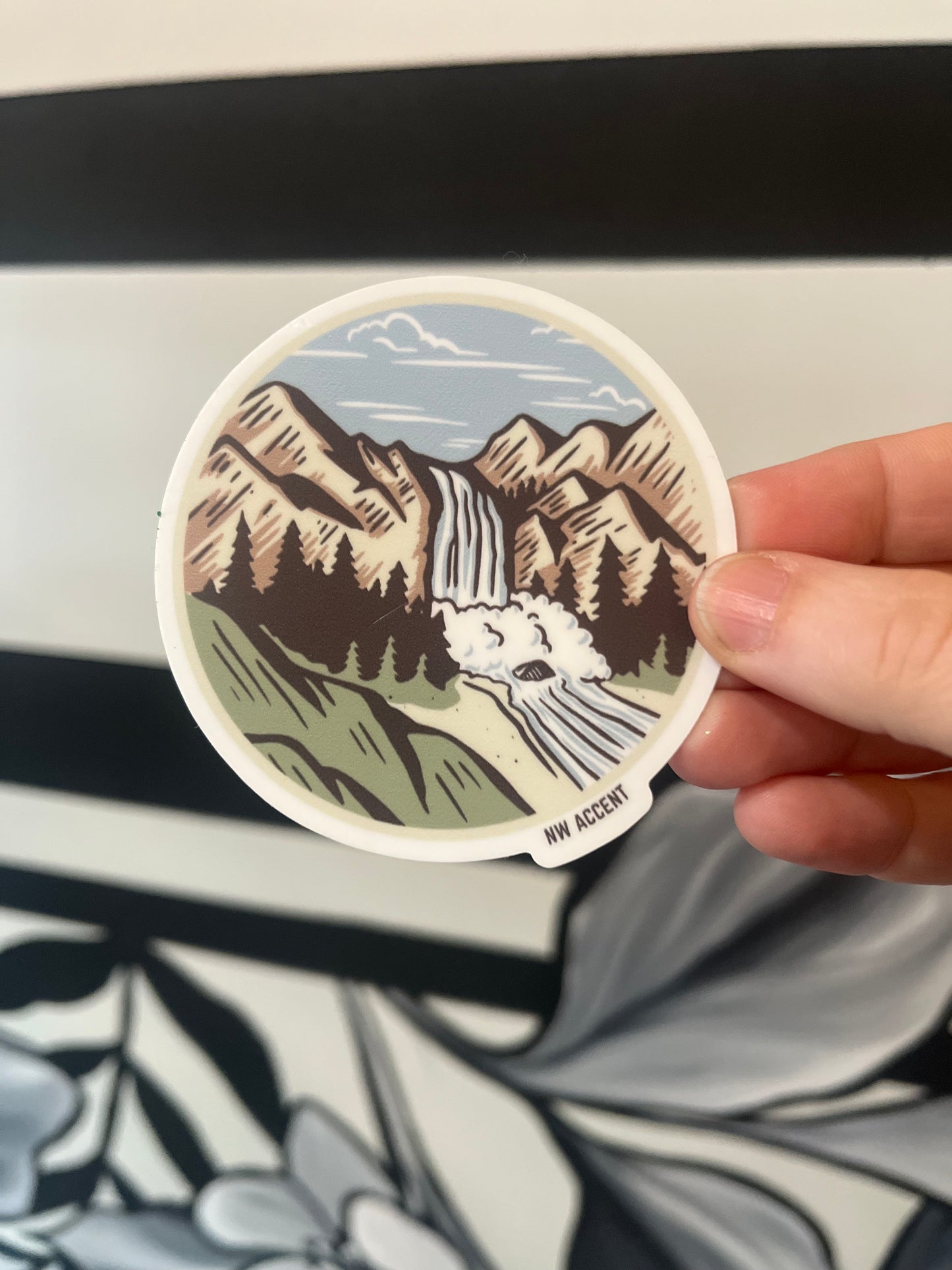 Cascade Calm Sticker
