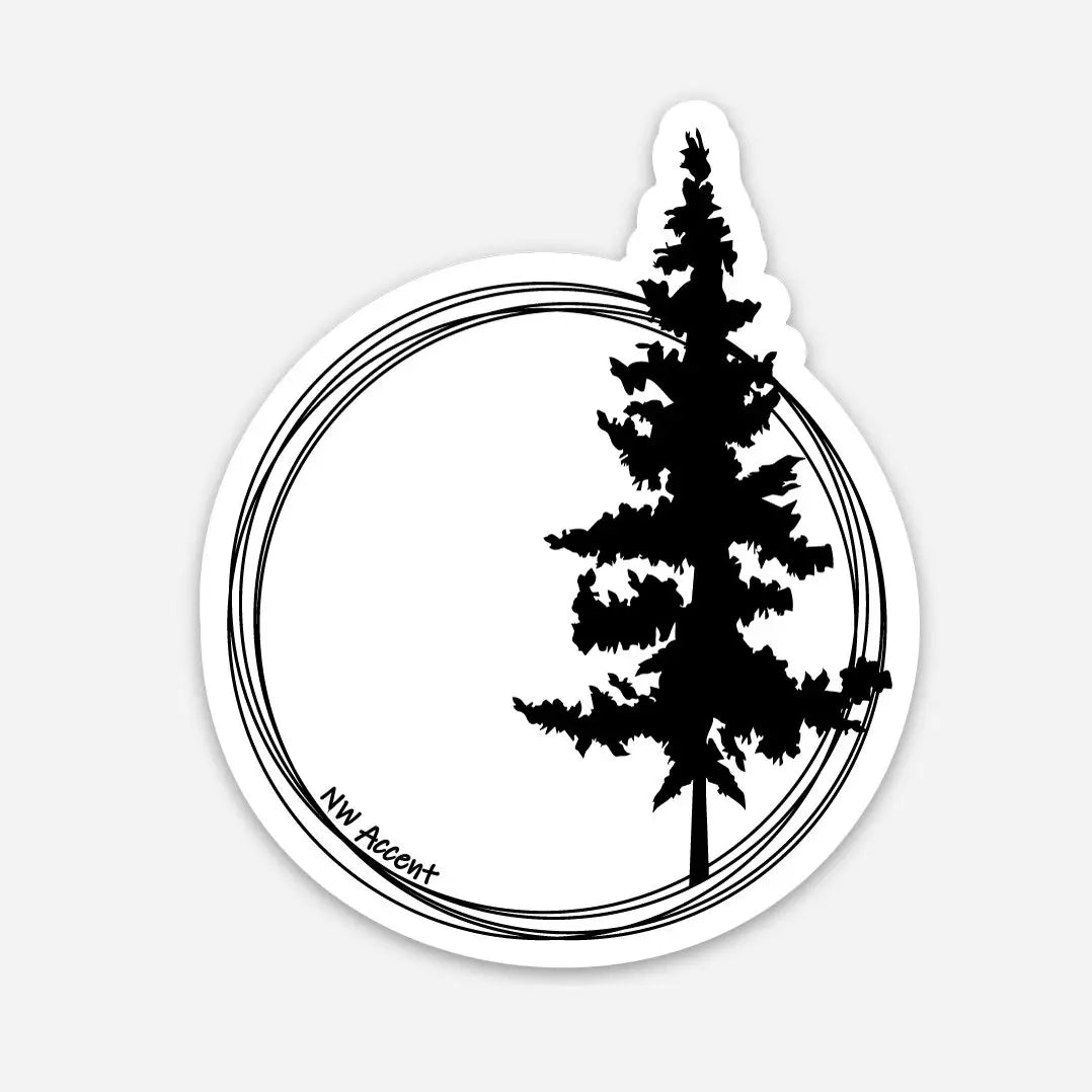 Evergreen Circle Sticker