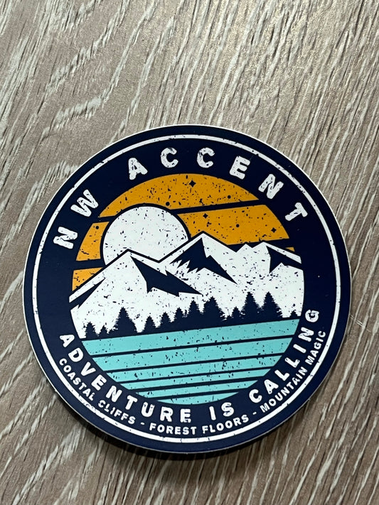 Adventure is calling sticker
