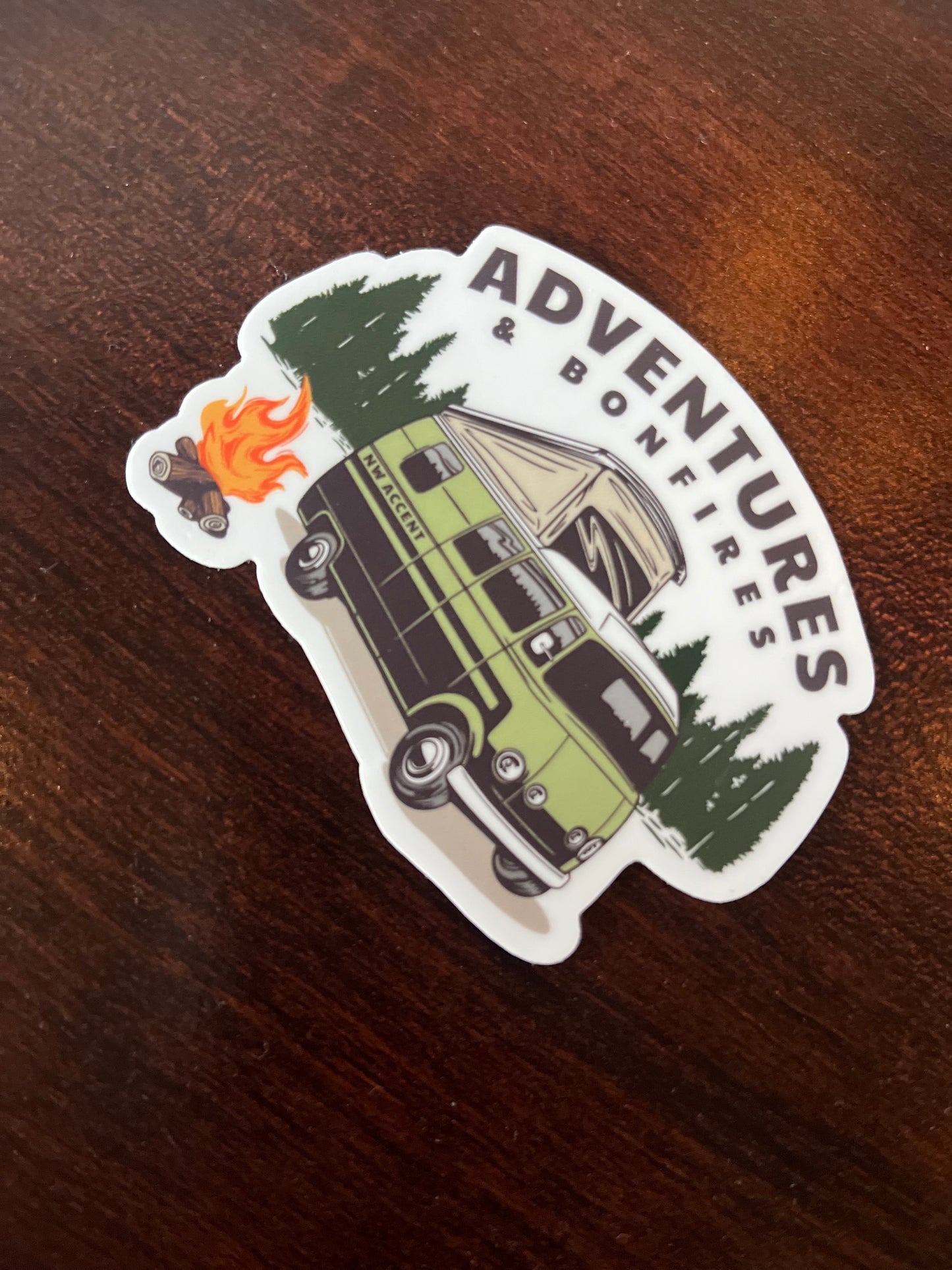 Adventures and Bonfires Sticker