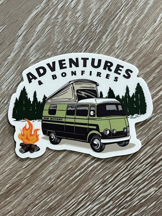 Adventures and Bonfires Sticker