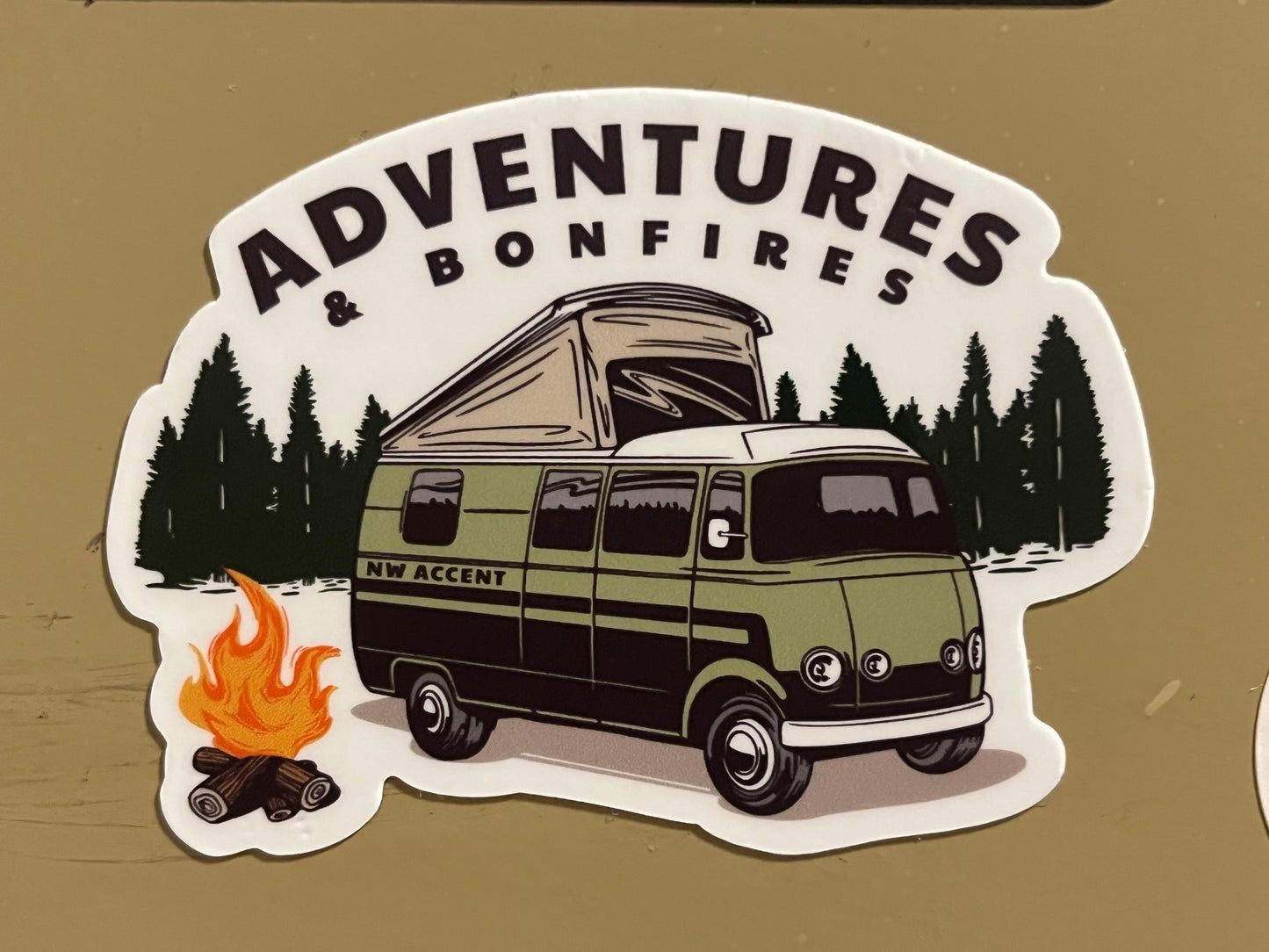 Adventures and Bonfires Sticker