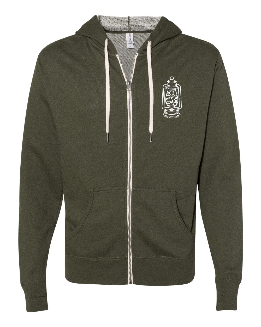 Olive Zip-Up Hoodies