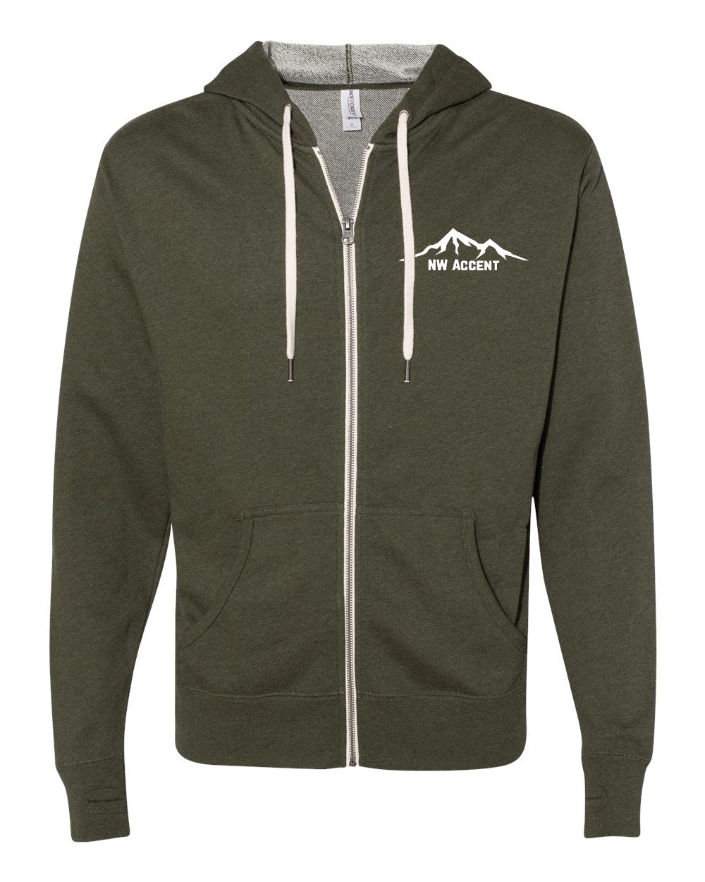 Olive Zip-Up Hoodies